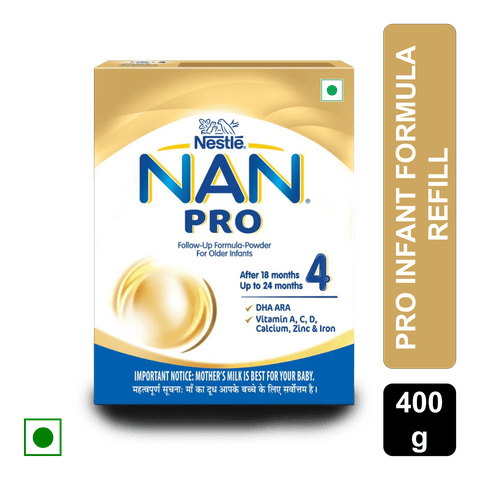 Nestle Nan 4 Follow Up Formula Powder for older infant, 400 gm Box