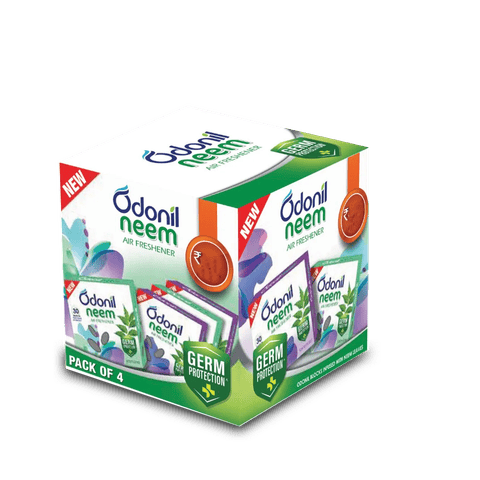 Odonil Neem Bathroom Air Freshener (Pack Of 4), 48 gm Box