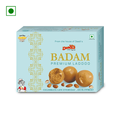 Daadi's Badam Laddoo - Made In Pure Ghee, 200 gm Box