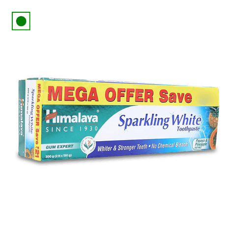 Himalaya Sparkling White Toothpaste, 300 gm Box
