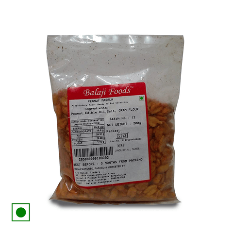 Balaji Foods Peanut Masala, 200 gm Pouch