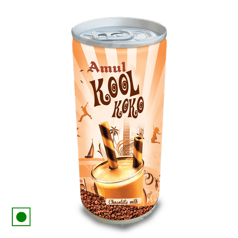 Amul Koko - Chocolate Milk Can, 200 ml Tin