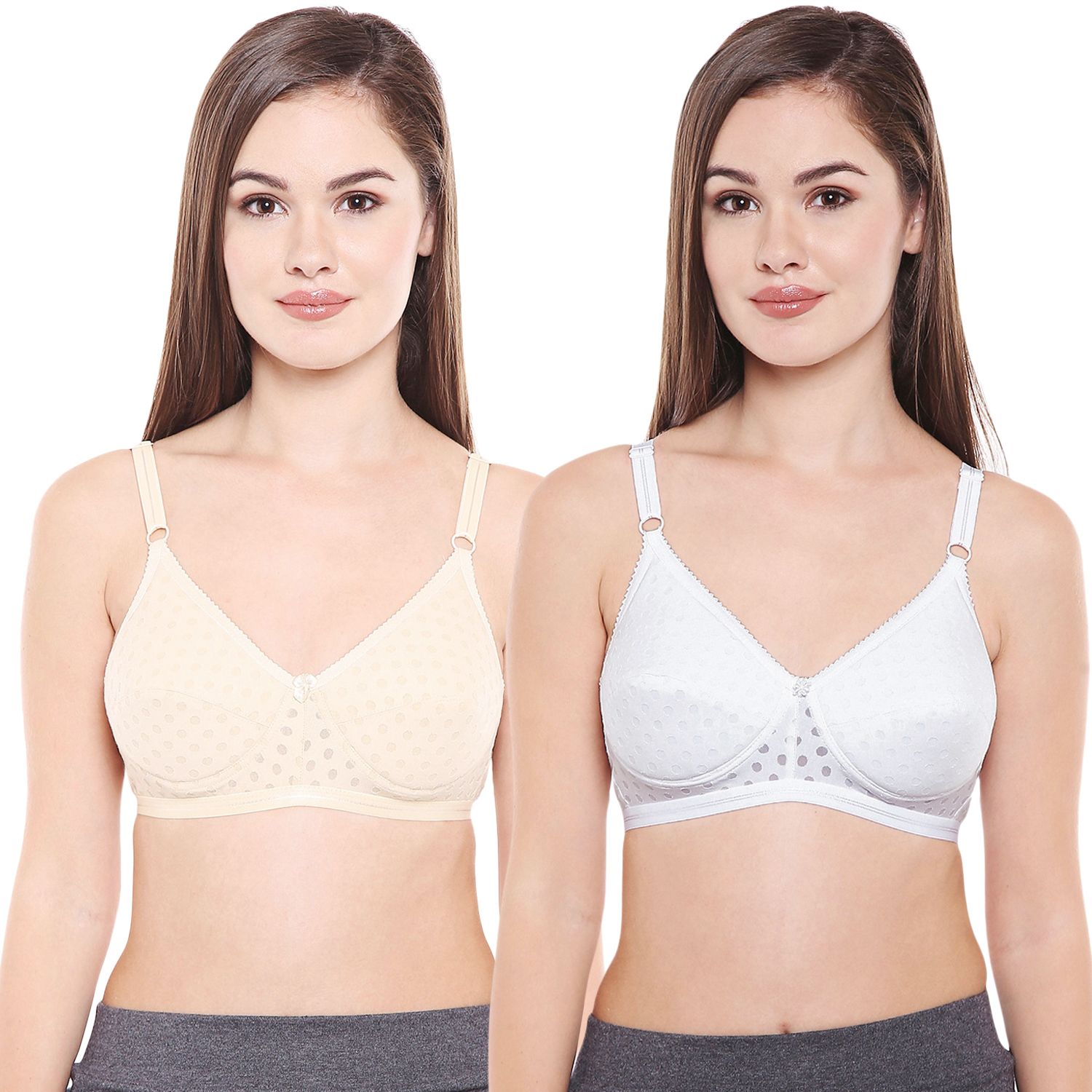 Bodycare Women Cotton Full Coverage Padded Regular Bra Pack - 2 E1576SW