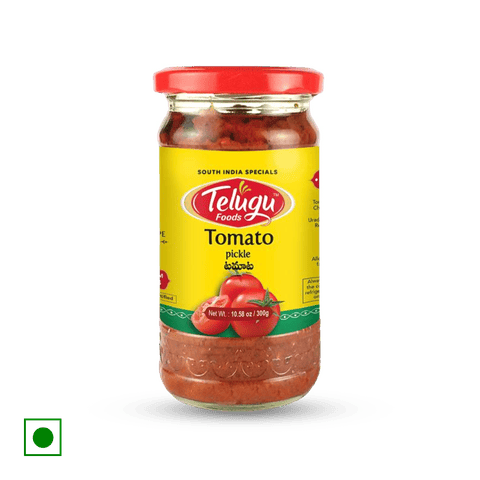 Telugu Foods Tomato Pickle, 300 gm Bottle