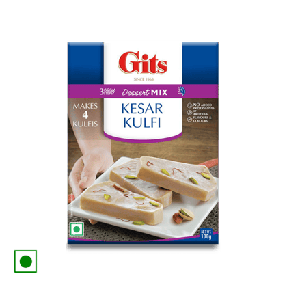 Gits Kesar Kulfi Mix Dessert, 100 gm Box
