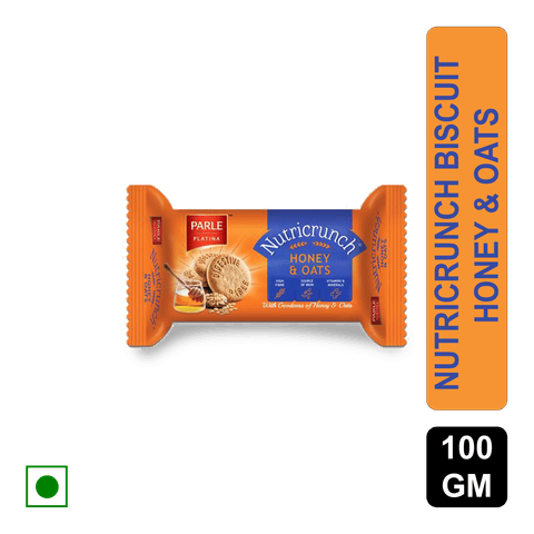 Parle Platina Honey & Oats Nutricrunch Biscuit, 100 gm Pack