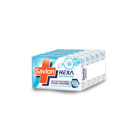 Savlon Hexa Advanced Germ Protection Bathing Soap (4+1)x125gm, 625 gm Pack