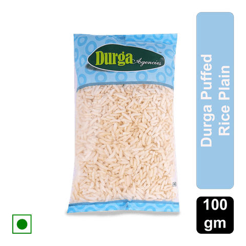 Durga Puffed Rice Plain, 100 gm Pack