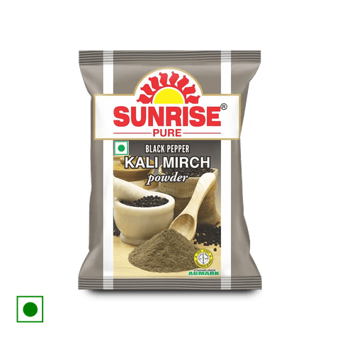 Sunrise Pure Black Pepper Ground Powder, 25 gm Pouch