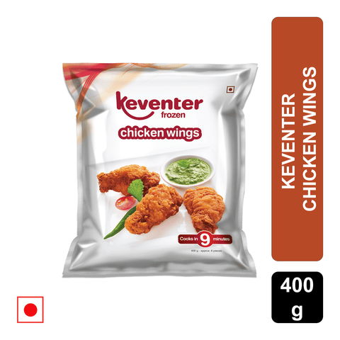 Keventer Frozen Chicken - Wings, 400 gm Pouch