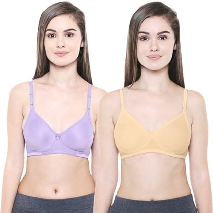 Bodycare Women Cotton Full Coverage Non Padded Regular Bra Pack - 2 E5554PUS