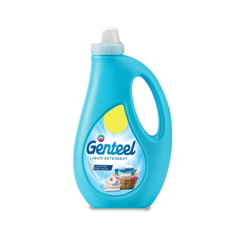 Genteel Liquid Detergent - Strong Formula, No Residue, Soft On Hands (Pack of 2), 1 kg Bottle
