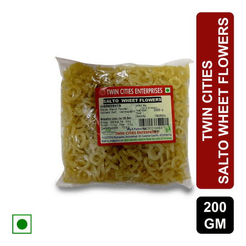 Twin Cities Salto Wheat Flowers Snacks, 200 gm Pack