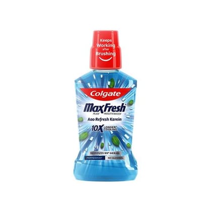 Colgate Maxfresh Plax Pepper Mint Mouthwash, 250 ml Bottle Colgate Maxfresh Plax Pepper Mint Mouthwash, 250 ml Bottle