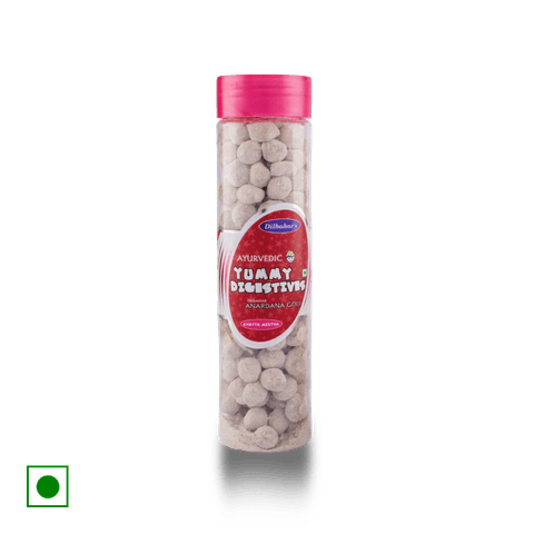 Dilbahar Yummy Digestive Anardana Goli And Imli Laddu, 210 gm Bottle
