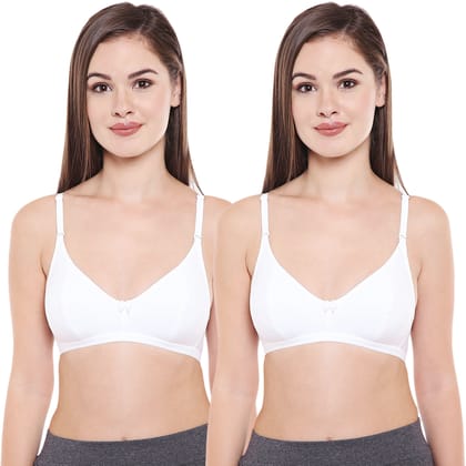 Bodycare Women Cotton Spandex Full Coverage Non Padded Regular Bra Pack - 2 1575WW