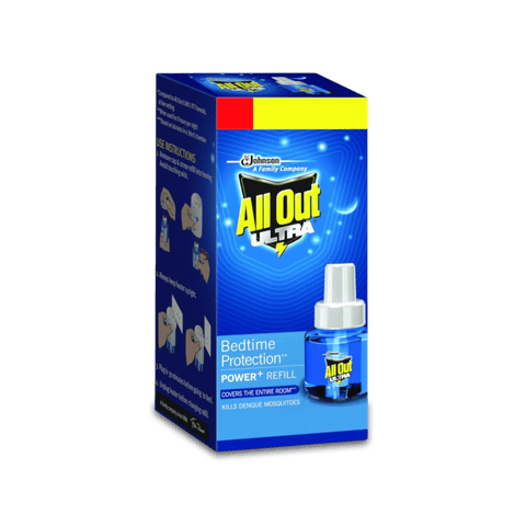 All Out Ultra Bedtime Protection Power + Refill (pack of 4), 180 ml Box