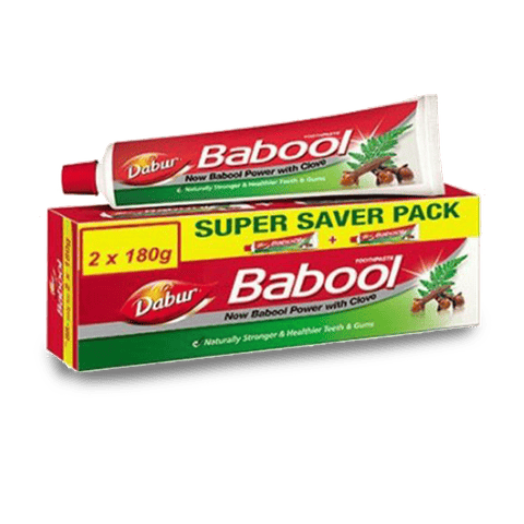 Dabur Babool Toothpaste (Pack Of 2), 360 gm Pack