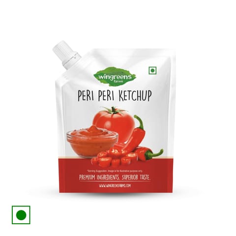 Wingreens Farms Peri Peri Ketchup, 200 gm Pouch