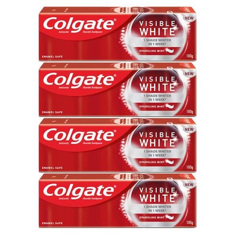 Colgate Visible White Teeth Whitening Toothpaste, 400 gm Pack