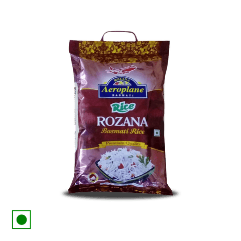 Aeroplane Raw Rozana Basmati Rice, 5 kg Pouch