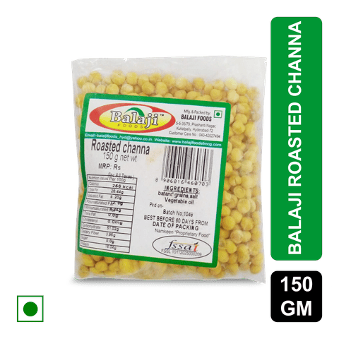 Balaji Foods Foods Snacks Roasted Channa, 150 gm Pouch