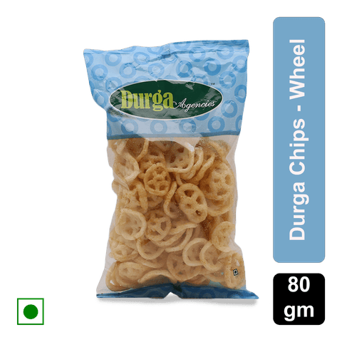 Durga Wheel Chips, 80 gm Pouch