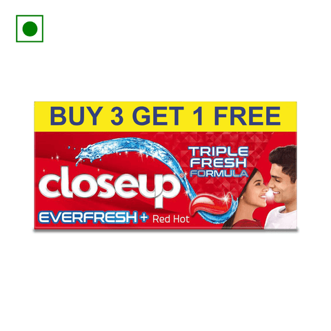 Close Up Deep Action Red Hot Gel Toothpaste Buy 3 Get 1 Free, 600 gm Box