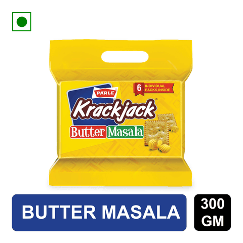 Parle Krack Jack Butter Masala Biscuits, 300 gm Pack
