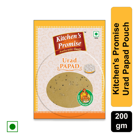 Kitchen's Promise Urad Papad, 200 gm Pouch
