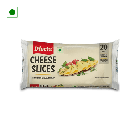D'lecta Cheese Slices, 400 gm Pouch