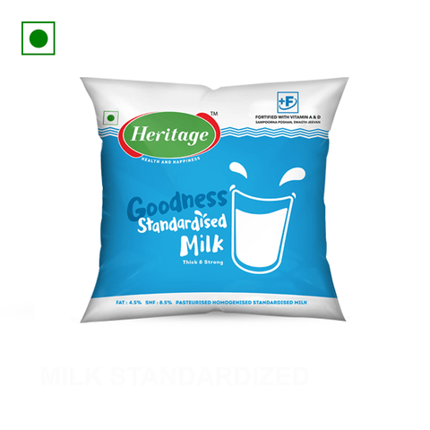Heritage Standardised Milk, 500 ml Pouch