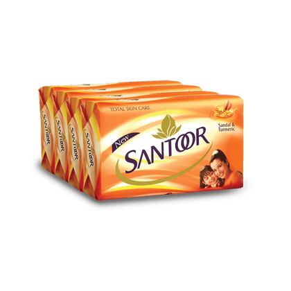 Santoor Sandal & Turmeric soap (4x125), 500 gm