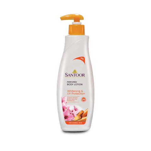Santoor Whitening & UV Protection Body Lotion, 250 ml Bottle