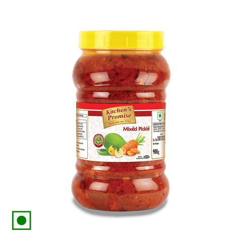 Kitchen's Promise Mixed Pickle North Mustard Oil, 900 gm Jar