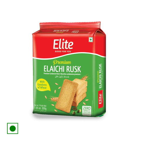 Elite Premium Elaichi Rusk, 200 gm Pouch