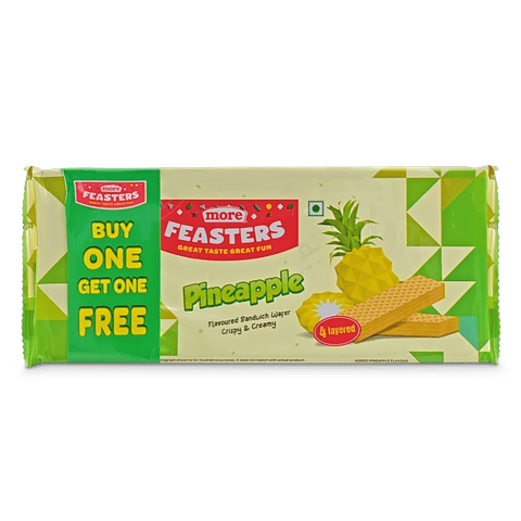 Feasters Pineapple Wafers 60 gm Pack