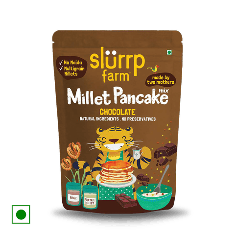 Slurrp Farm Millet Pancake Mix - Chocolate & Supergrains, 150 gm Pouch