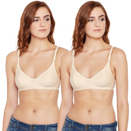 Bodycare Women Cotton Spandex Full Coverage Non Padded Regular Bra Pack - 2 1575SS