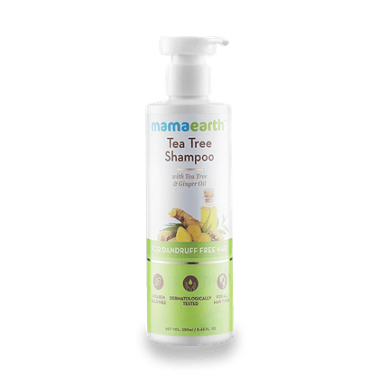 Mamaearth Tea Tree Shampoo Ginger Oil, For Dandruff Free Hair, Paraben & Sls, 250 ml Bottle