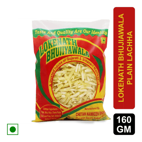 Lokenath Bhujiyawala Plain Laccha, 160 gm Pouch