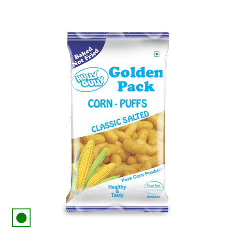 Hully Gully Classic Salted Corn Puffs, 120 gm Pack