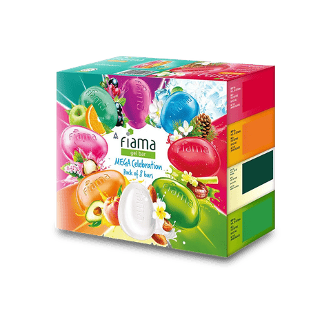 Fiama Mega Celebration Gel Bathing Bar (Pack Of 8 X 125G), 1 kg Box