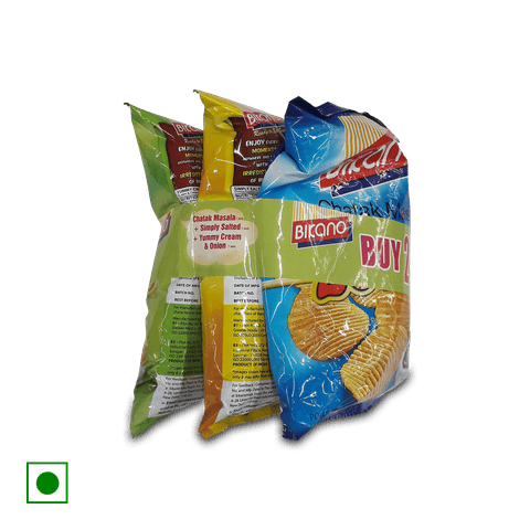 Bikano Potato Chips, 198 gm Pouch