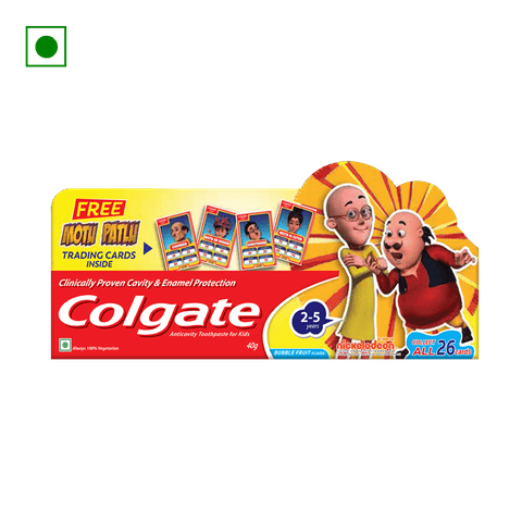 Colgate 2-5 Years Bubble Fruit Toothpaste, 40 gm Box