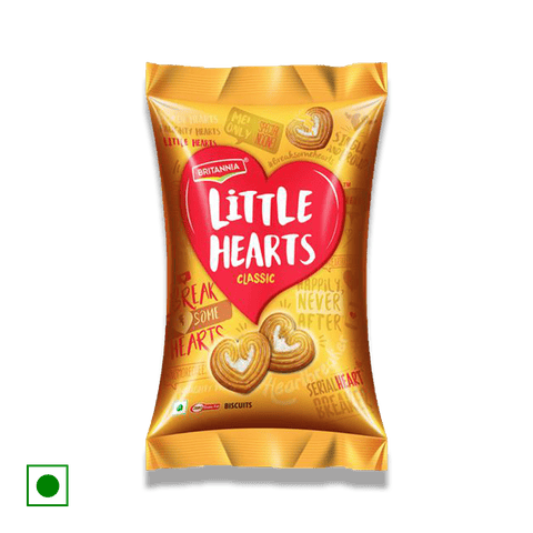 Britannia Little Hearts Biscuits Biscuits, 75 gm Pouch