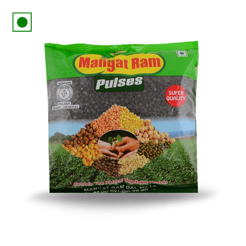Mangat Ram Urad Whole Black, 500 gm Pouch