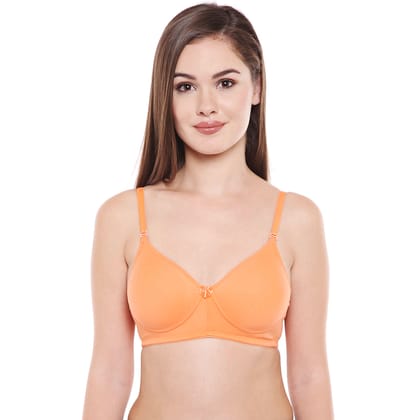 Bodycare Women Cotton Spandex Full Coverage Lightly Padded Regular Bra 6588-ORG