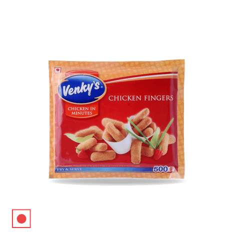 Venkys Chicken - Finger, 500 gm Pouch