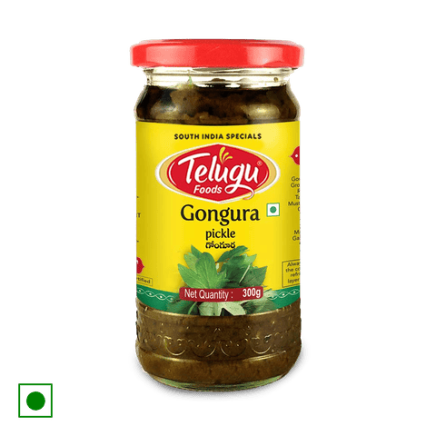 Telugu Foods Gongura Pickle, 300 gm Jar